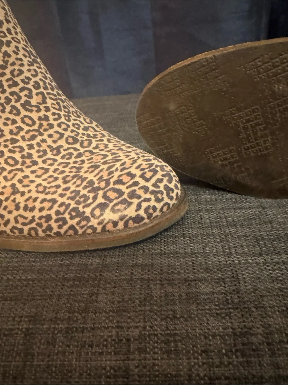 Lucky Brand Leopard Print Wedge Ankle Booties - Women